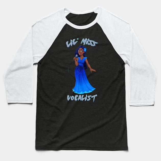 Lil Miss Vocalist Baseball T-Shirt by AssoDesign